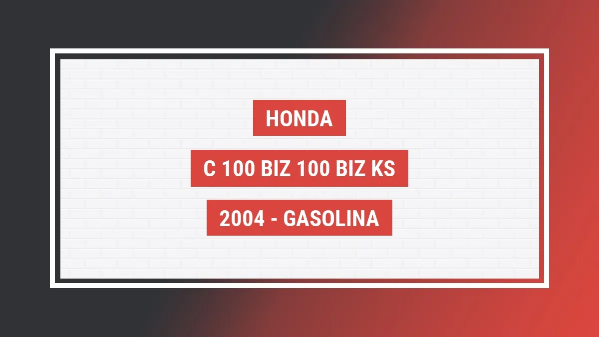 Imagem ilustrativa Honda C 100 Biz 100 Biz Ks 2004