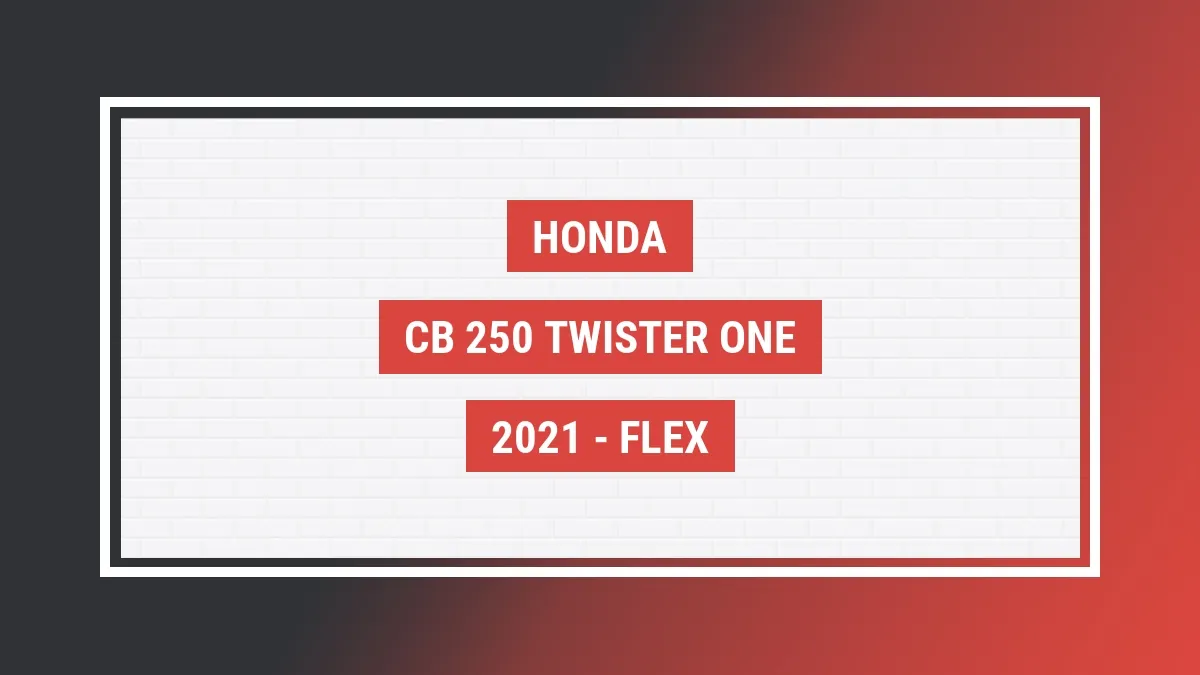 Imagem ilustrativa Honda Cb 250 Twister one 2021