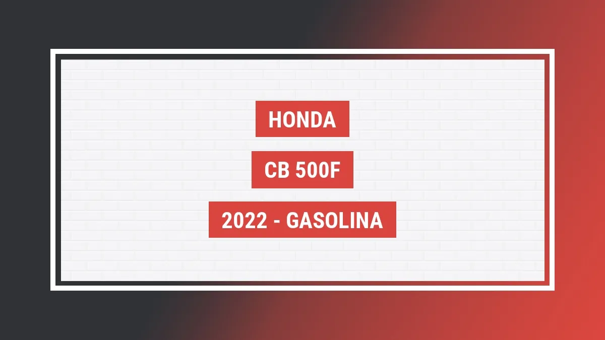 Imagem ilustrativa Honda Cb 500f 2022