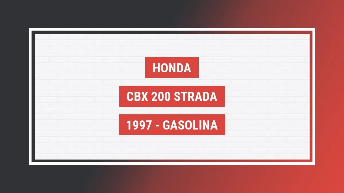 Imagem ilustrativa Honda Cbx 200 Strada 1997
