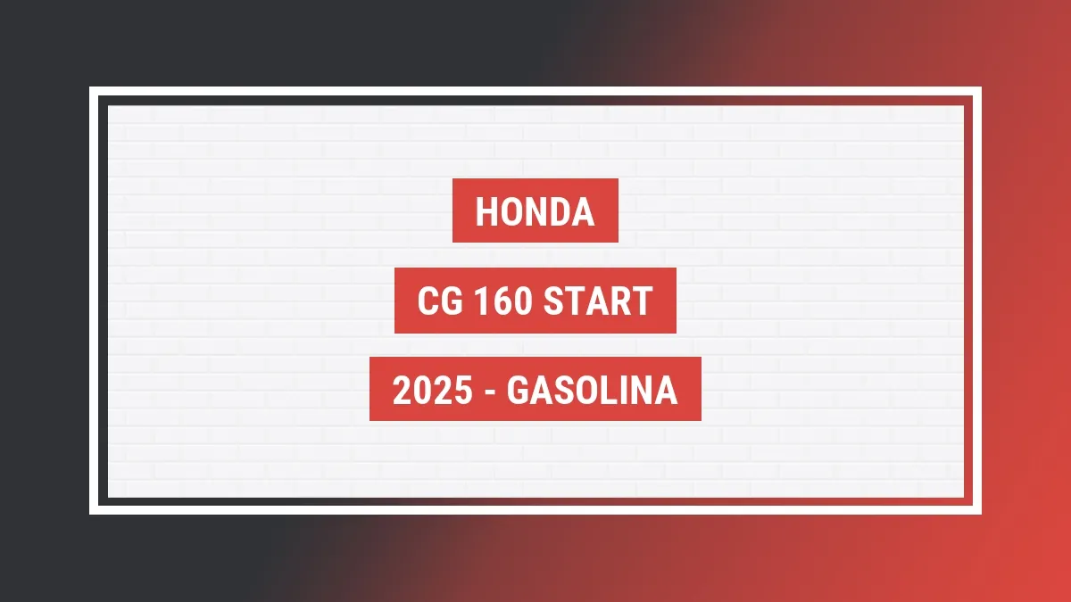 Imagem ilustrativa Honda Cg 160 Start 2025