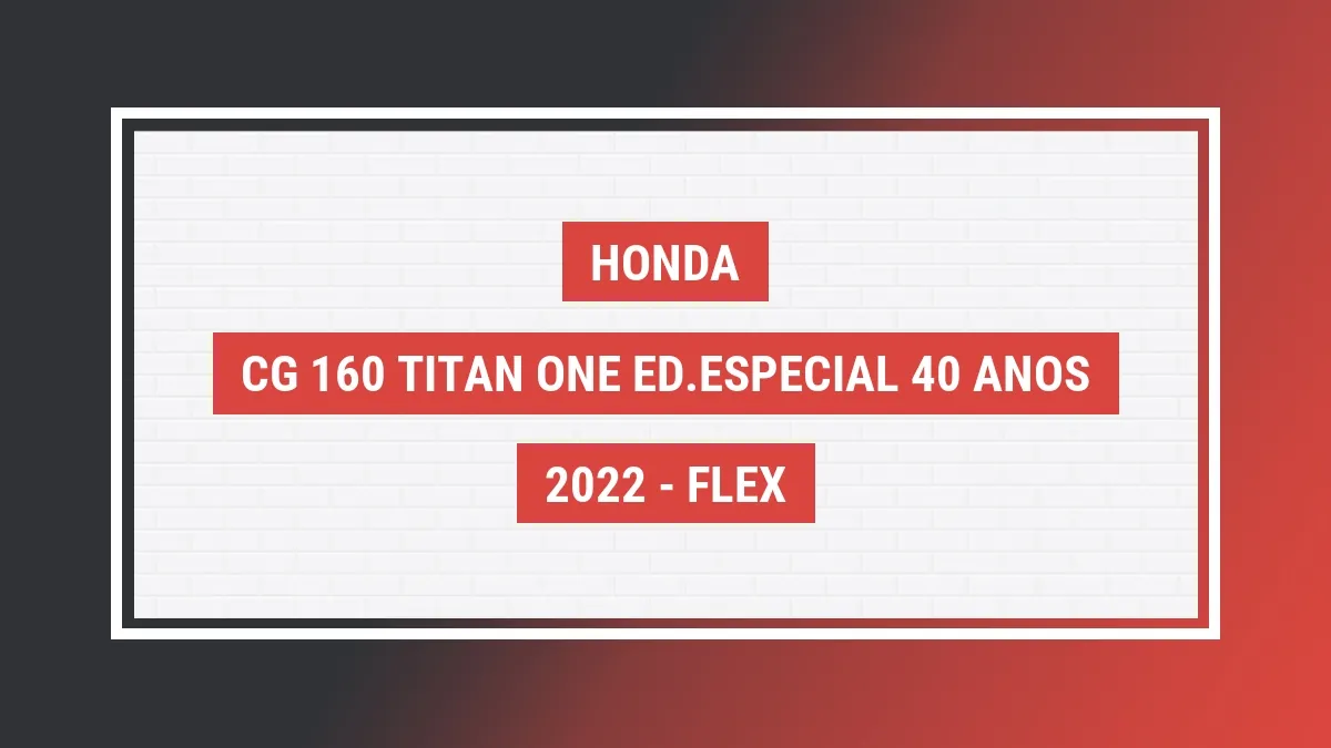 Imagem ilustrativa Honda Cg 160 Titan one ed.especial 40 Anos 2022