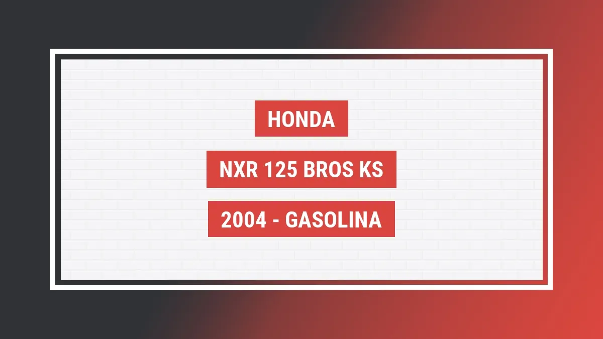Imagem ilustrativa Honda Nxr 125 Bros Ks 2004