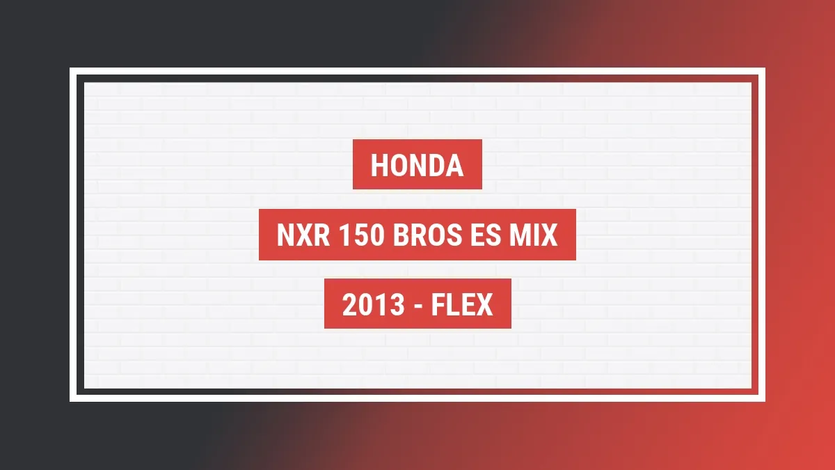 Imagem ilustrativa Honda Nxr 150 Bros Es Mix 2013