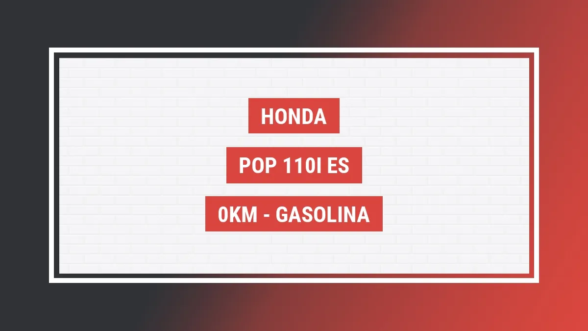 Imagem ilustrativa Honda Pop 110i Es 0km