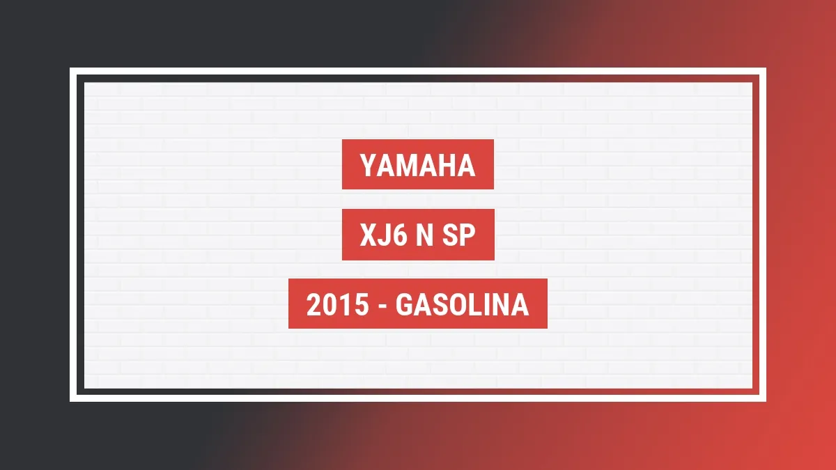 Imagem ilustrativa Yamaha Xj6 N Sp 2015