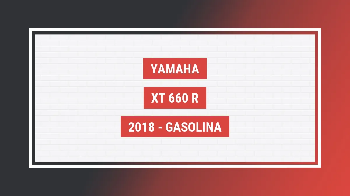 Imagem ilustrativa Yamaha Xt 660 R 2018