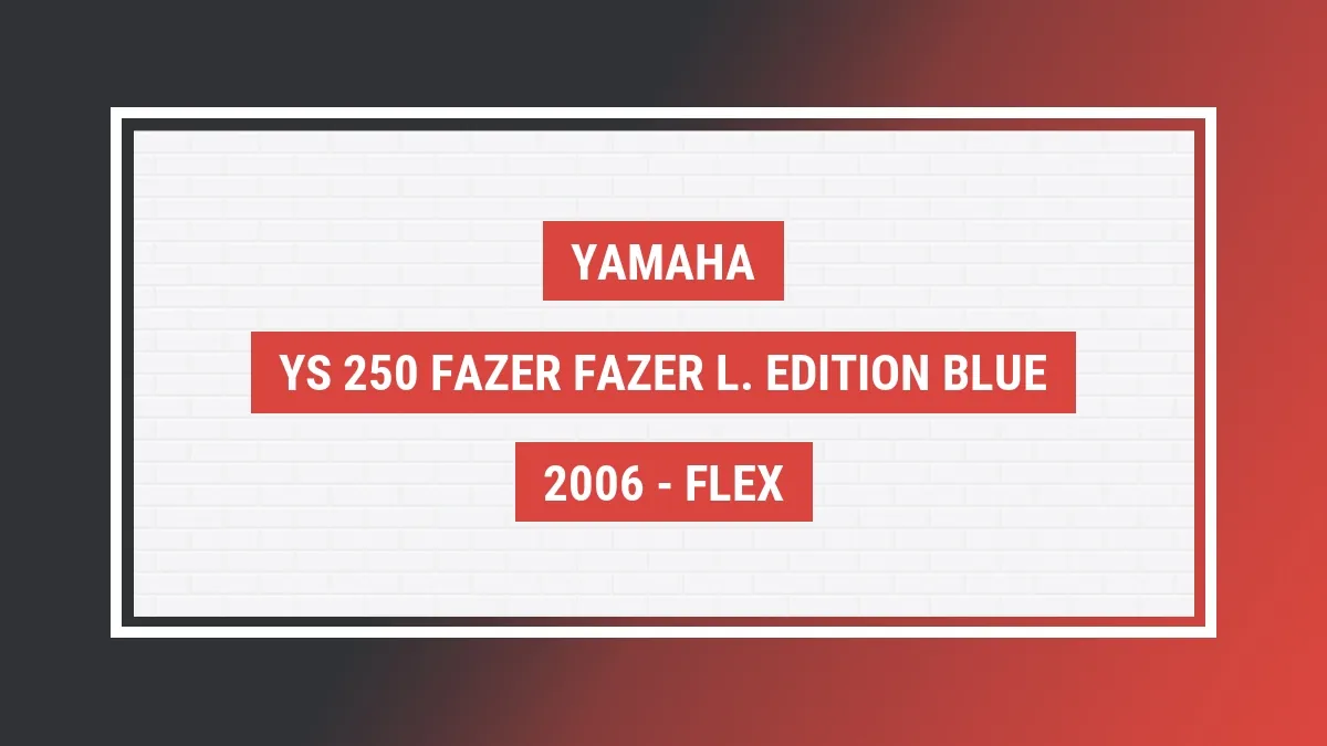 Imagem ilustrativa Yamaha Ys 250 Fazer Fazer L. Edition blue 2006