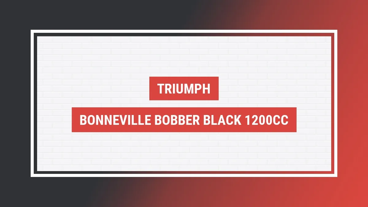 Imagem ilustrativa modelo Bonneville Bobber Black 1200cc Triumph