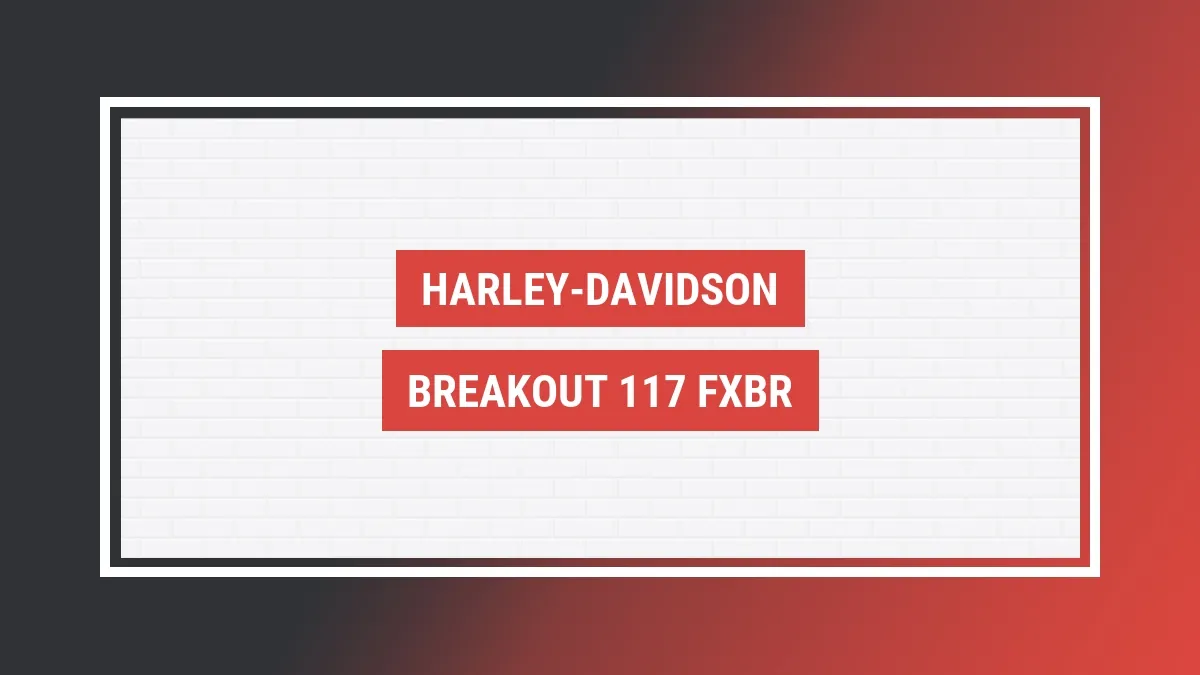 Imagem ilustrativa modelo Breakout 117 Fxbr Harley-davidson