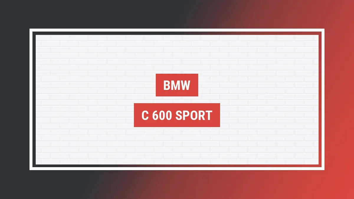 Imagem ilustrativa modelo C 600 Sport Bmw