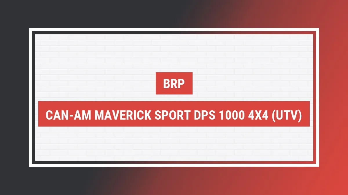 Imagem ilustrativa modelo Can-am Maverick Sport Dps 1000 4x4 (utv) Brp