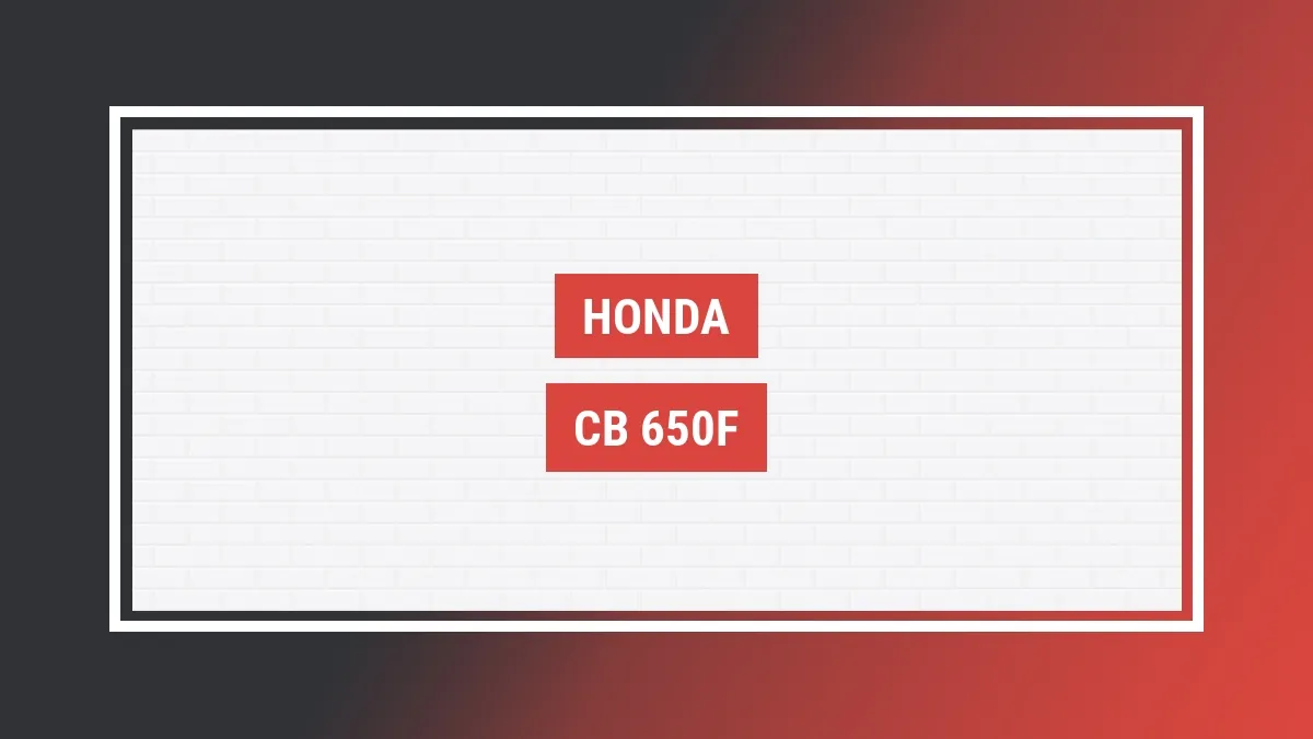 Imagem ilustrativa modelo Cb 650f Honda