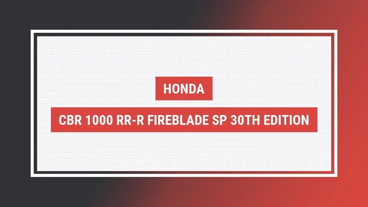 Imagem ilustrativa modelo Cbr 1000 Rr-r Fireblade Sp 30th Edition Honda
