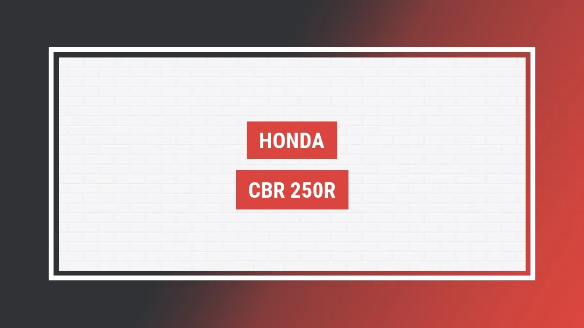Imagem ilustrativa modelo Cbr 250r Honda