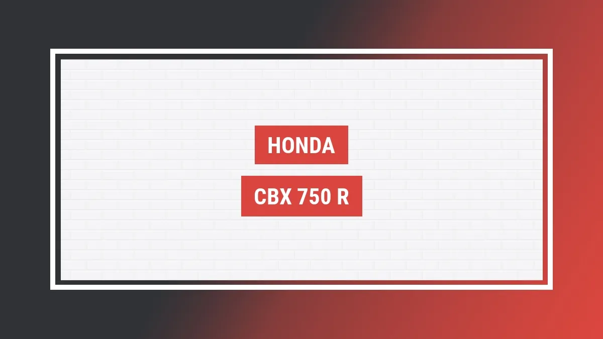 Imagem ilustrativa modelo Cbx 750 R Honda