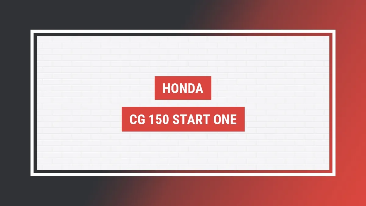 Imagem ilustrativa modelo Cg 150 Start one Honda