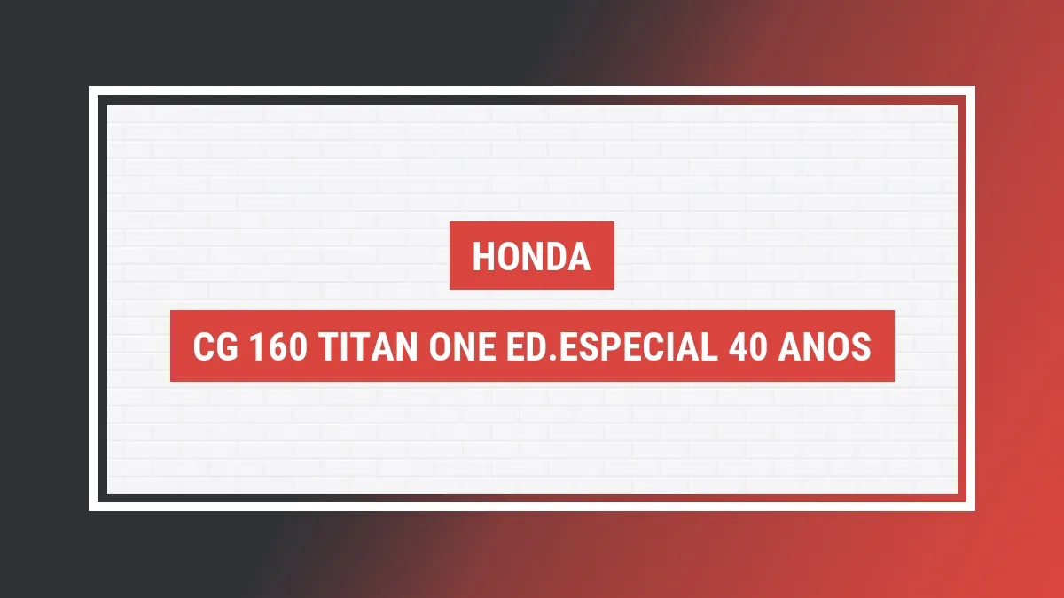 Imagem ilustrativa modelo Cg 160 Titan one ed.especial 40 Anos Honda
