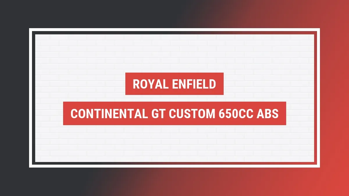 Imagem ilustrativa modelo Continental Gt Custom 650cc Abs Royal Enfield