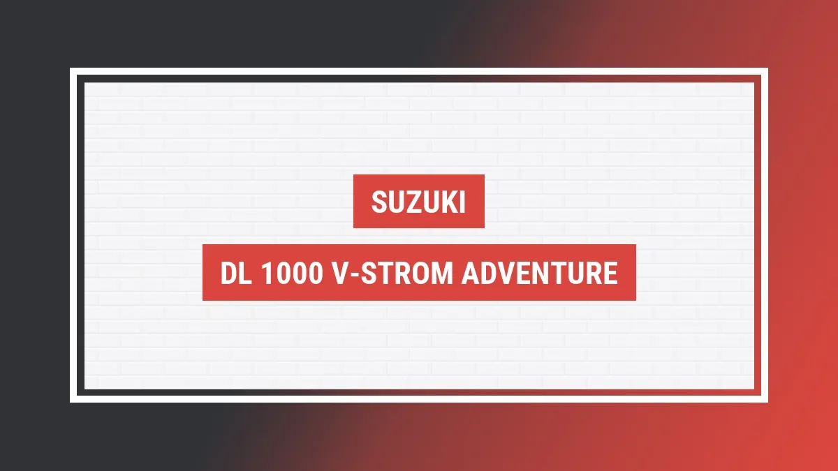 Imagem ilustrativa modelo Dl 1000 V-strom Adventure Suzuki