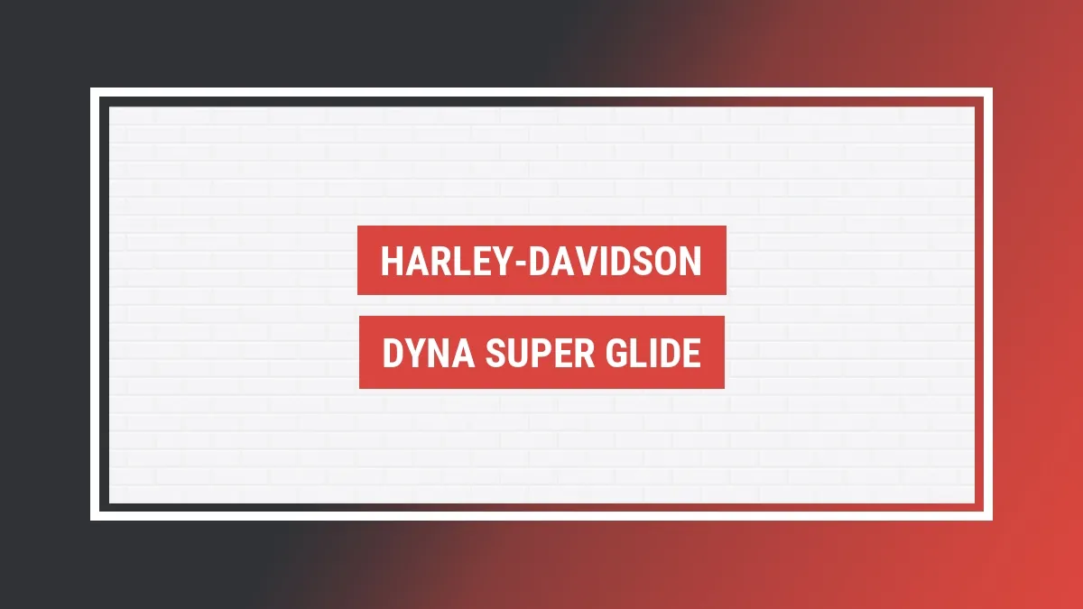 Imagem ilustrativa modelo Dyna Super Glide Harley-davidson