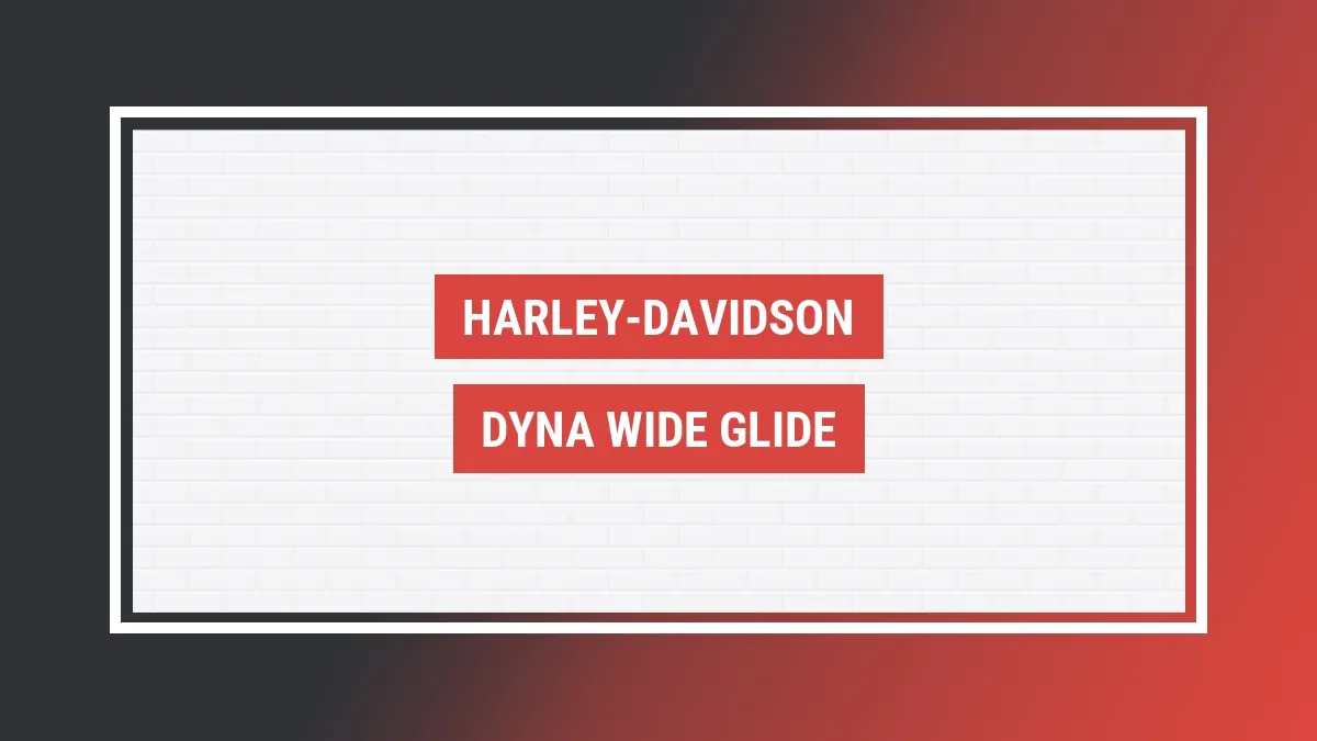 Imagem ilustrativa modelo Dyna Wide Glide Harley-davidson
