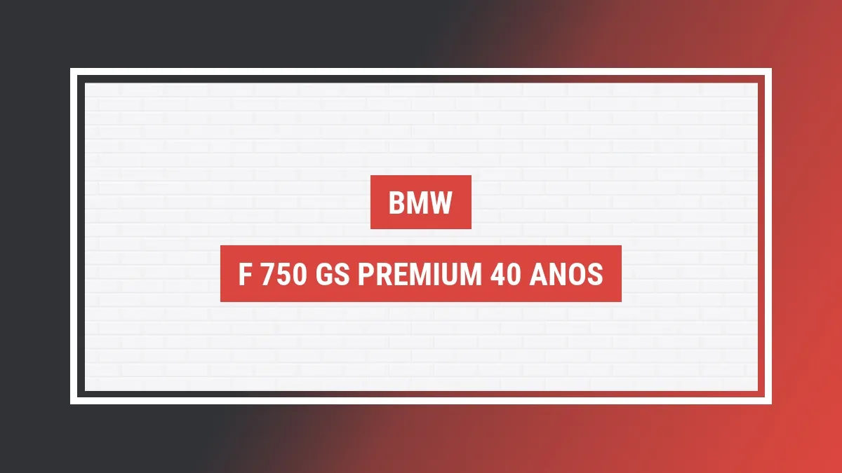 Imagem ilustrativa modelo F 750 Gs Premium 40 Anos Bmw