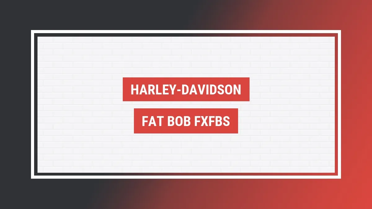 Imagem ilustrativa modelo Fat Bob Fxfbs Harley-davidson