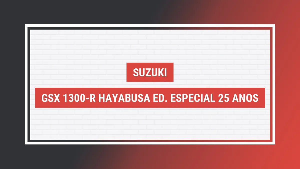 Imagem ilustrativa modelo Gsx 1300-r Hayabusa Ed. Especial 25 Anos Suzuki