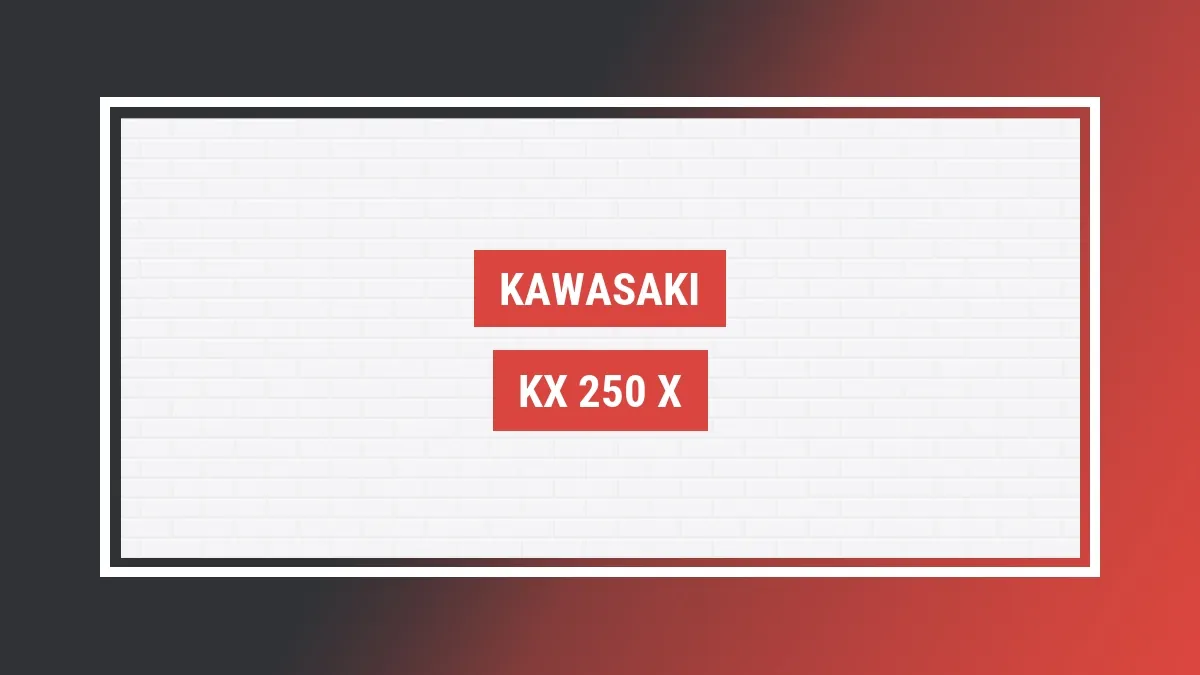 Imagem ilustrativa modelo Kx 250 X Kawasaki