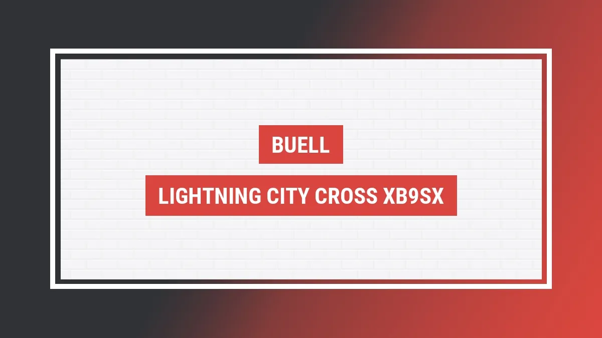 Imagem ilustrativa modelo Lightning City Cross Xb9sx Buell