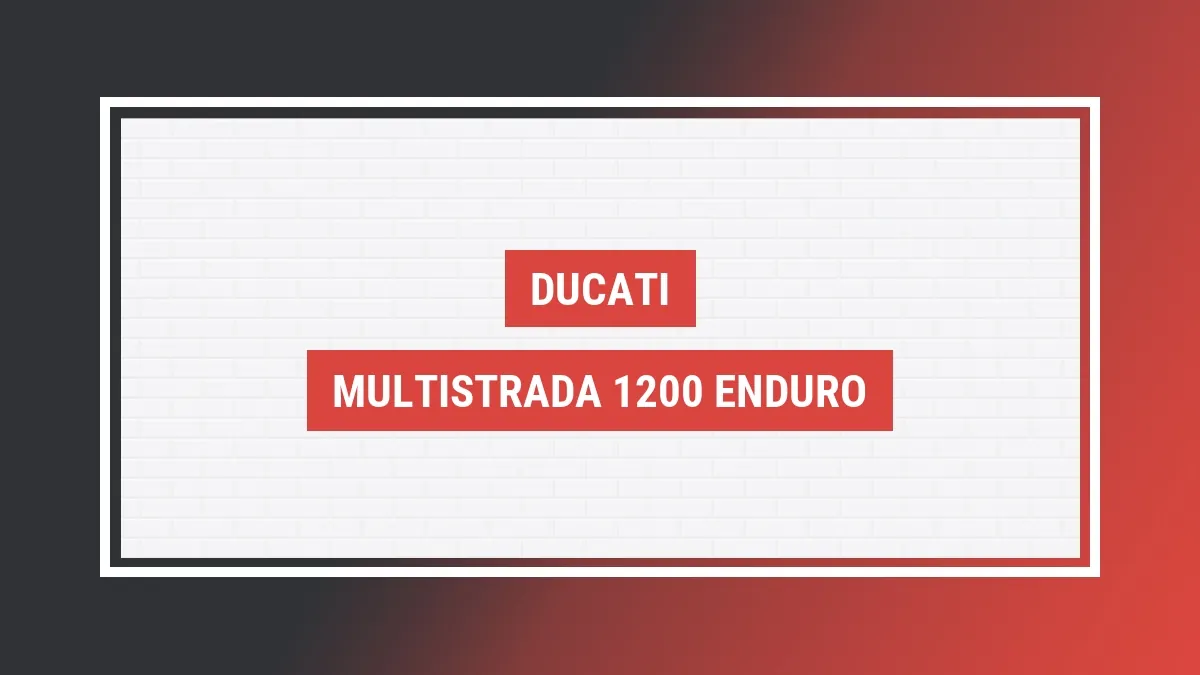 Imagem ilustrativa modelo Multistrada 1200 Enduro Ducati