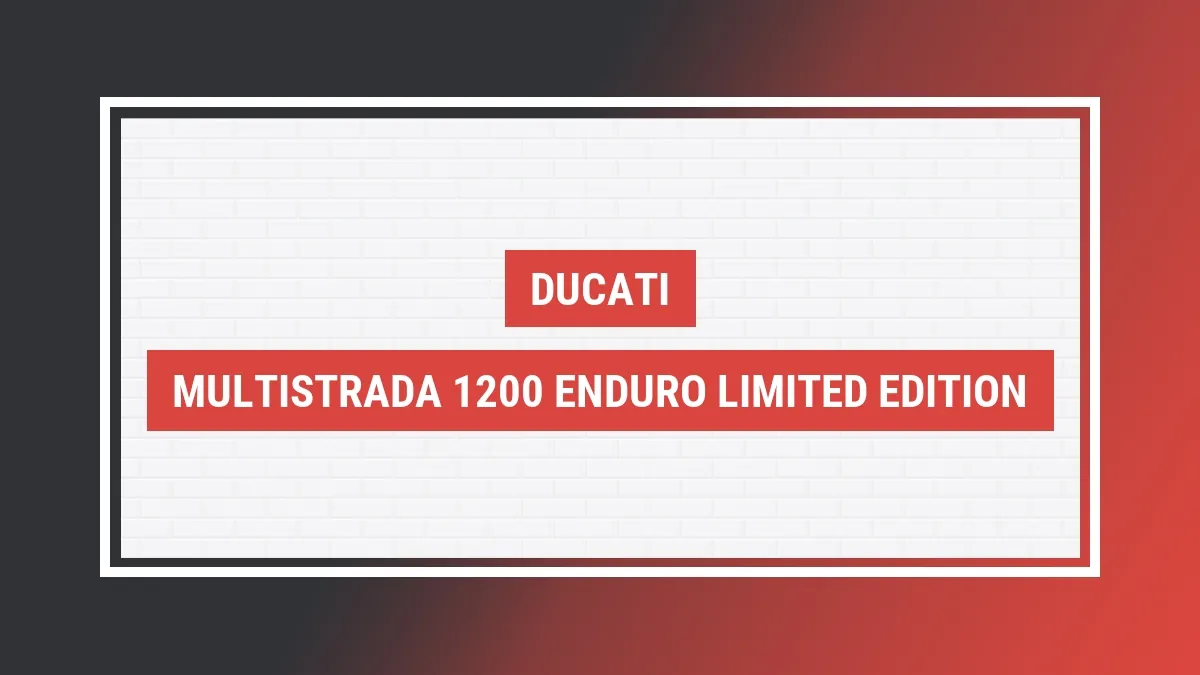 Imagem ilustrativa modelo Multistrada 1200 Enduro Limited Edition Ducati