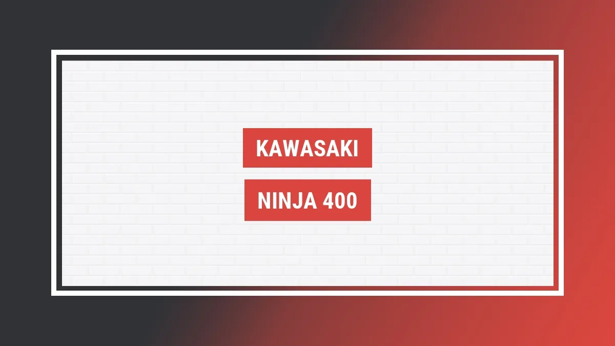 Imagem ilustrativa modelo Ninja 400 Kawasaki