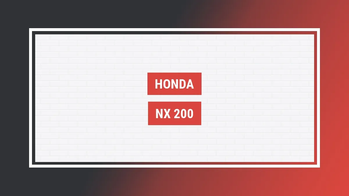Imagem ilustrativa modelo Nx 200 Honda