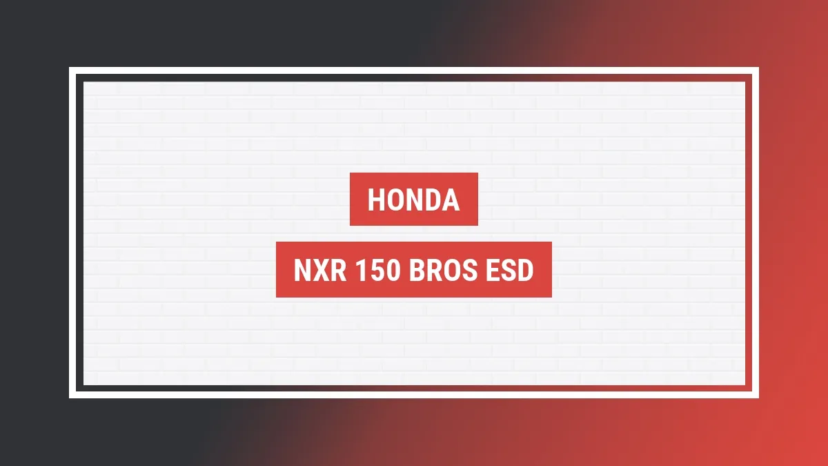 Imagem ilustrativa modelo Nxr 150 Bros Esd Honda