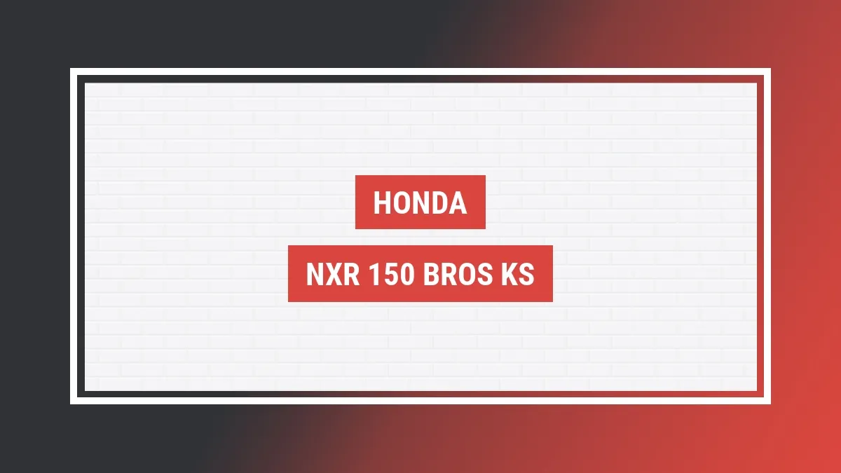 Imagem ilustrativa modelo Nxr 150 Bros Ks Honda