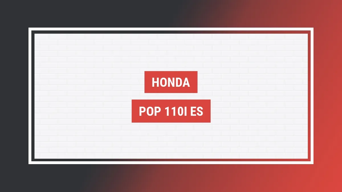 Imagem ilustrativa modelo Pop 110i Es Honda