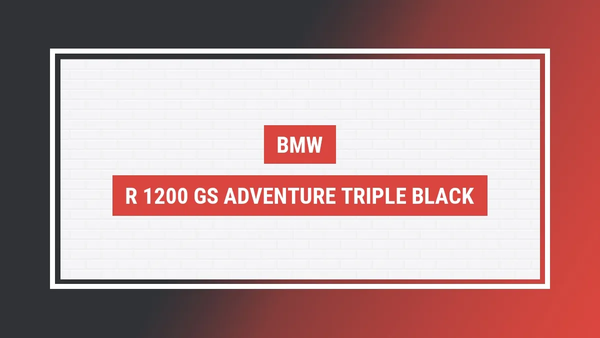 Imagem ilustrativa modelo R 1200 Gs Adventure Triple Black Bmw