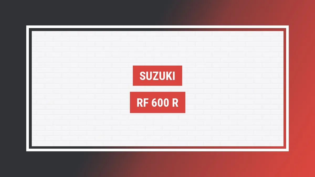 Imagem ilustrativa modelo Rf 600 R Suzuki