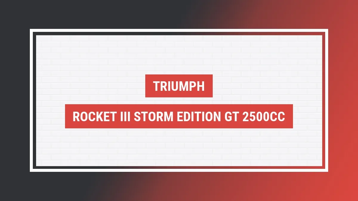 Imagem ilustrativa modelo Rocket Iii Storm Edition Gt 2500cc Triumph