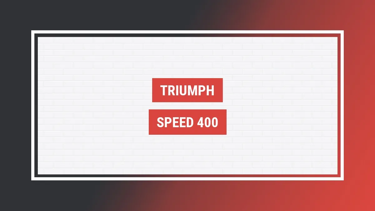 Imagem ilustrativa modelo Speed 400 Triumph