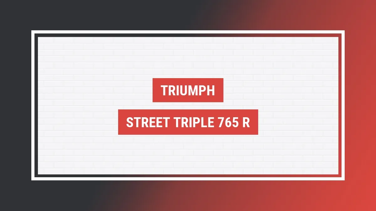 Imagem ilustrativa modelo Street Triple 765 R Triumph