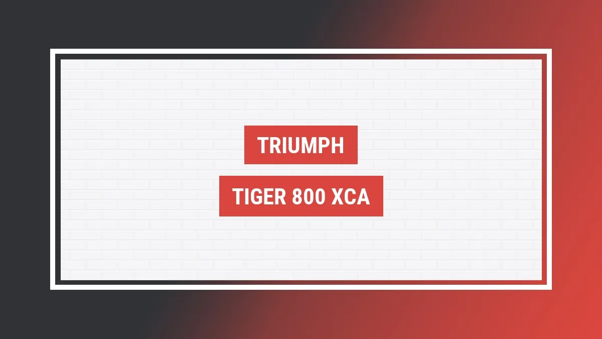 Imagem ilustrativa modelo Tiger 800 Xca Triumph