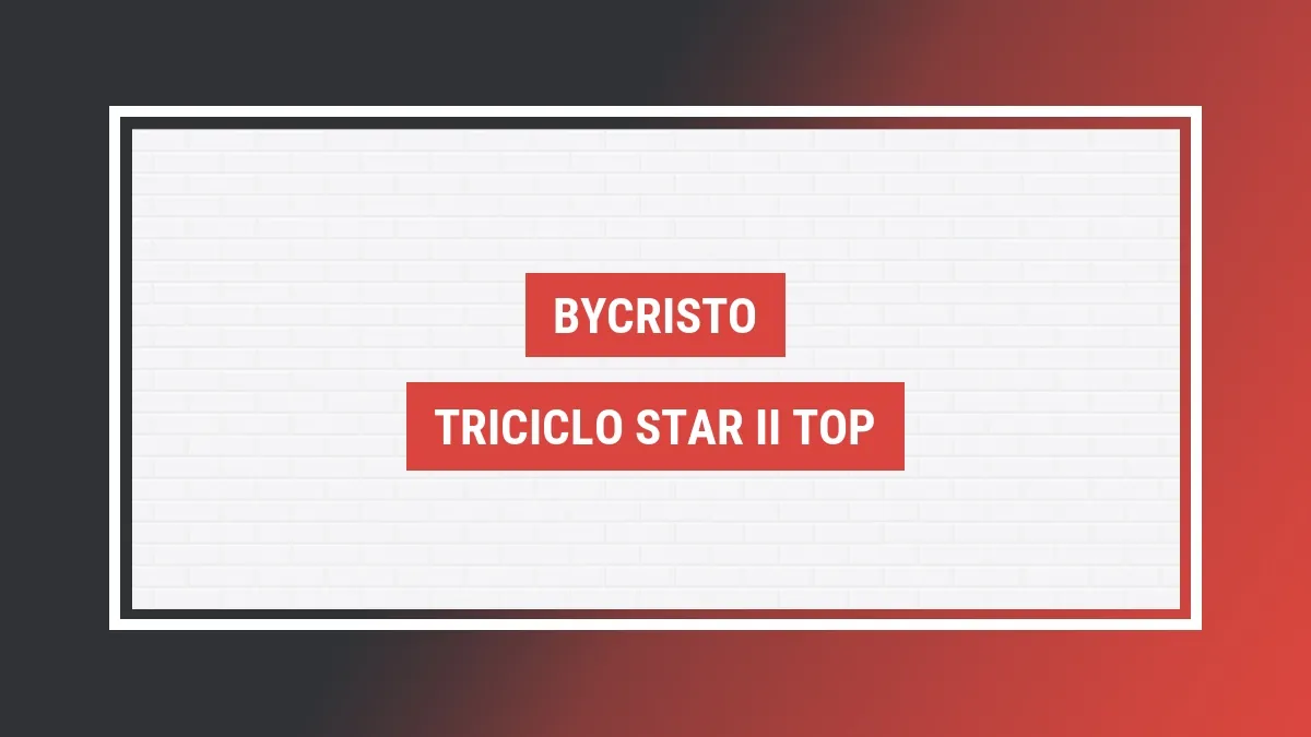 Imagem ilustrativa modelo Triciclo Star Ii Top Bycristo