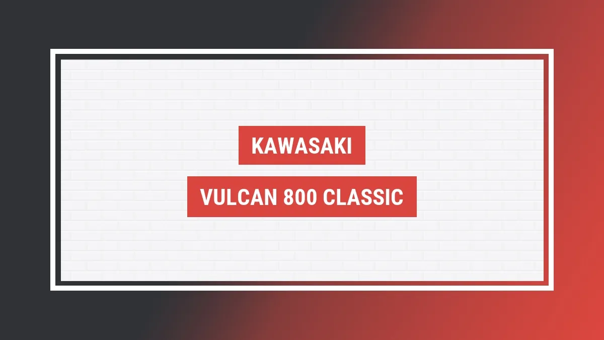 Imagem ilustrativa modelo Vulcan 800 Classic Kawasaki