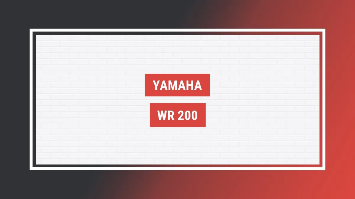 Imagem ilustrativa modelo Wr 200 Yamaha