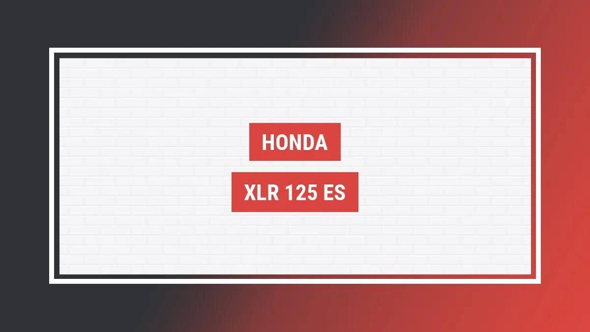 Imagem ilustrativa modelo Xlr 125 Es Honda
