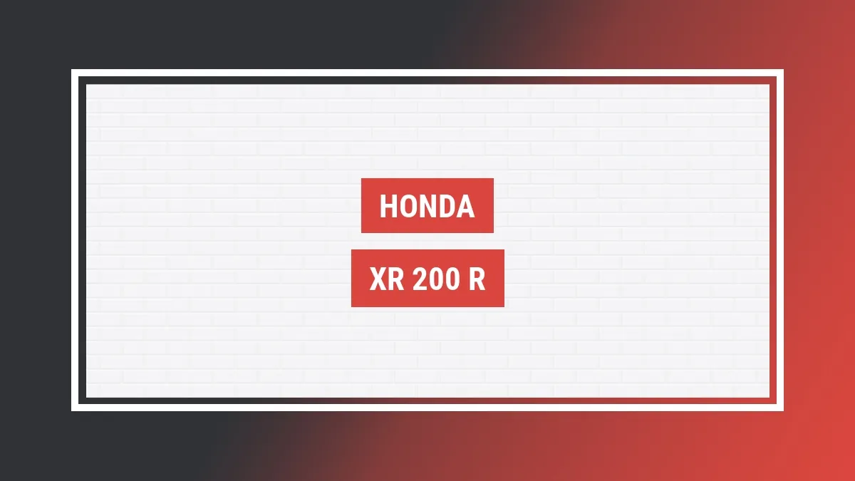 Imagem ilustrativa modelo Xr 200 R Honda