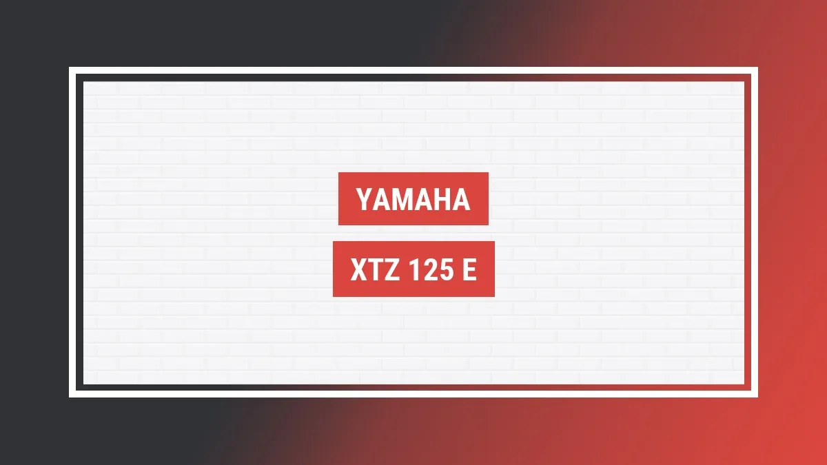 Imagem ilustrativa modelo Xtz 125 E Yamaha